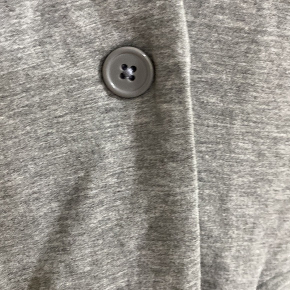 Magaschoni women. Cardigan sweater M soft cozy lagenlook gray office button down - Picture 5 of 8